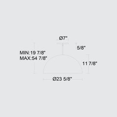 Half Round 23-5/8" Pendant