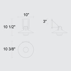 Radiant 10-1/2" Outdoor Wall Sconce