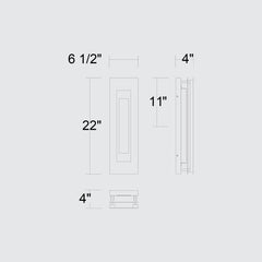Layer 22" Outdoor Wall Sconce