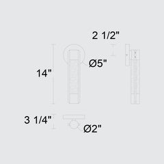 Tig 14" Outdoor Wall Sconce