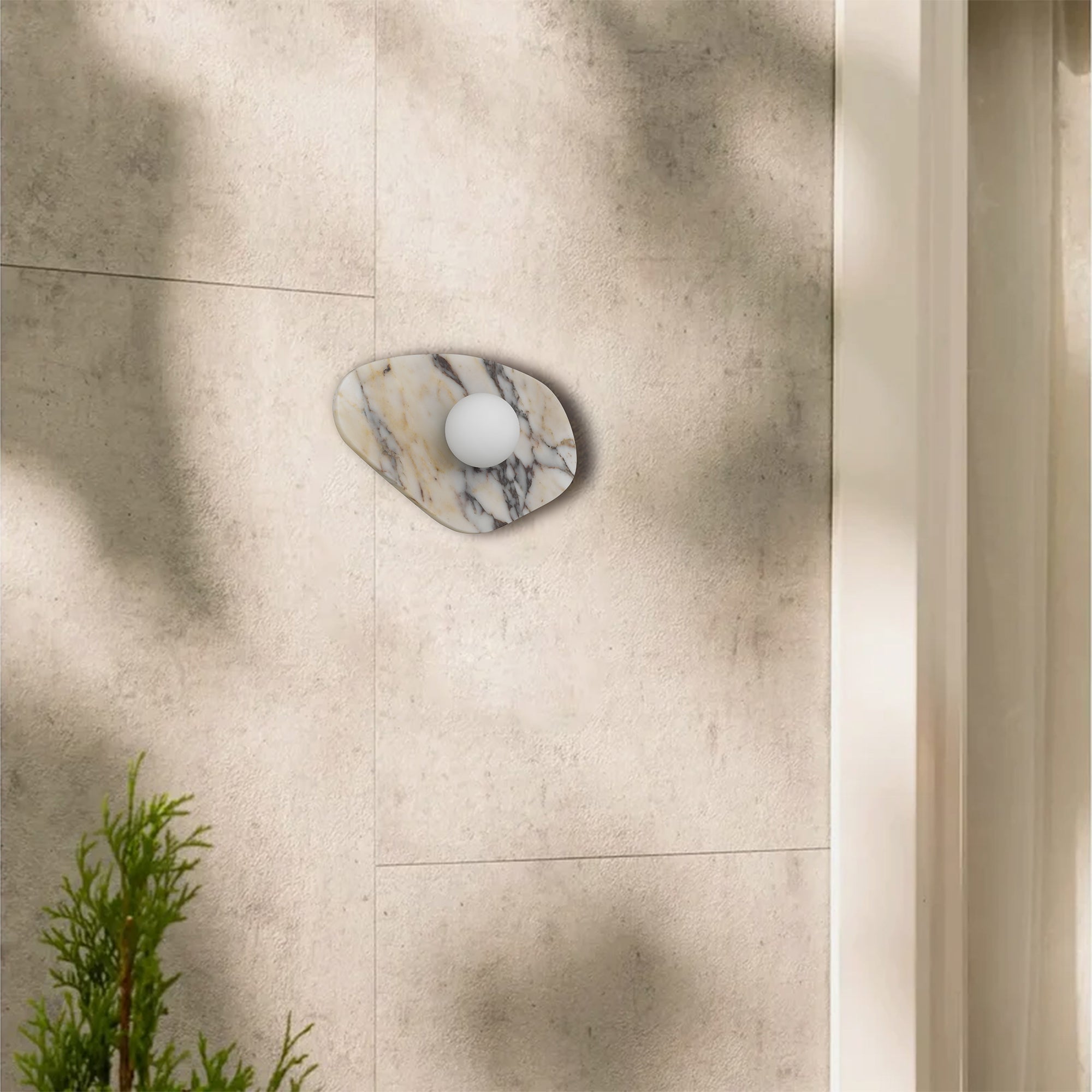 Sand Black - White Marble