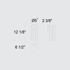 Aura 12-1/8" Outdoor Wall Sconce